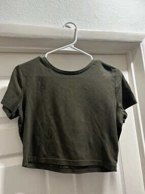 Olive Green Wild Fable Crop Top